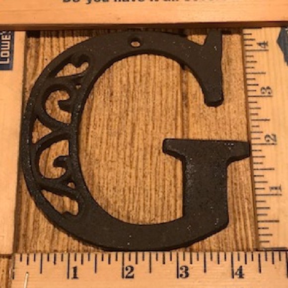 Cast Iron Letter "E" 4 5/8"tall Ornate Raw Cast Iron Ready to Paint 0184-0557-E - Picture 6 of 13